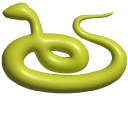Simple 3D Green Snake cursor