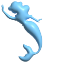 Simple 3D Light Blue Mermaid pointer
