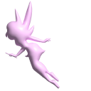 Simple 3D Light Pink Fairy pointer