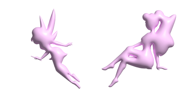 Simple 3D Light Pink Fairy