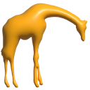 Simple 3D Orange Giraffe cursor