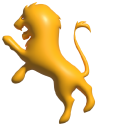 Simple 3D Orange Lion pointer
