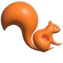Simple 3D Orange Squirrel pointer