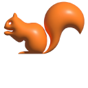 Simple 3D Orange Squirrel cursor