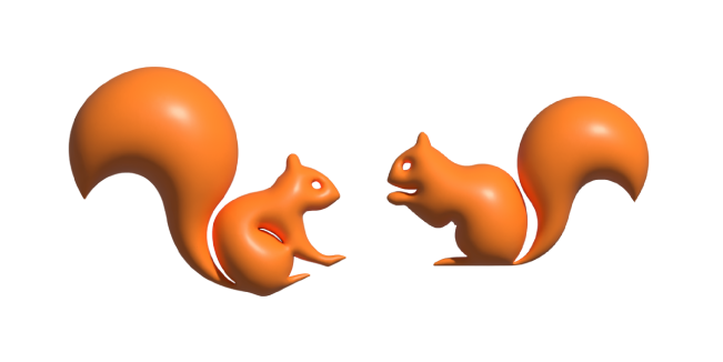 Simple 3D Orange Squirrel