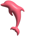 Simple 3D Pink Dolphin pointer