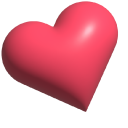 Simple 3D Pink Hearts pointer