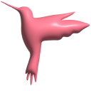 Simple 3D Pink Hummingbird pointer