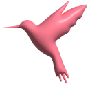 Simple 3D Pink Hummingbird cursor