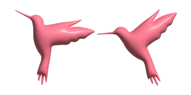 Simple 3D Pink Hummingbird