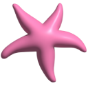 Simple 3D Pink Starfish pointer
