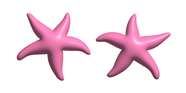 Simple 3D Pink Starfish