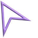 Simple 3D Purple Arrow pointer