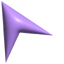 Simple 3D Purple Arrow cursor