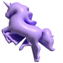 Simple 3D Purple Unicorn pointer