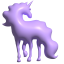 Simple 3D Purple Unicorn cursor