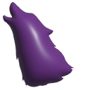 Simple 3D Purple Wolf pointer