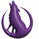 Simple 3D Purple Wolf cursor
