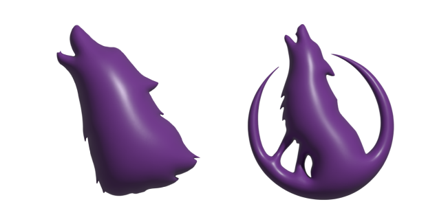 Simple 3D Purple Wolf