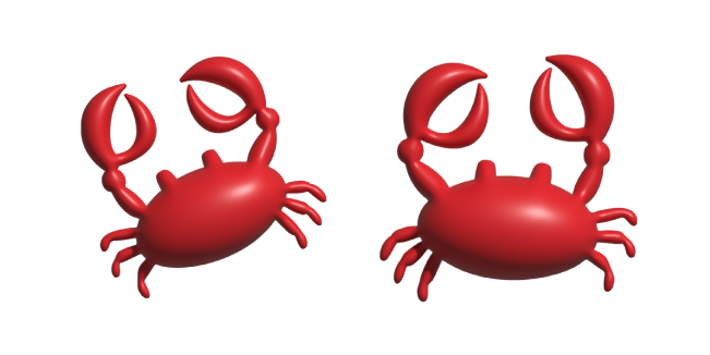 Simple 3D Red Crab