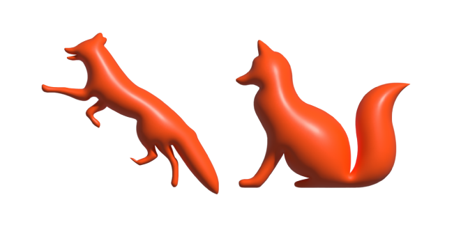 Simple 3D Red Fox
