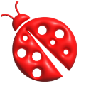 Simple 3D Red Ladybug pointer