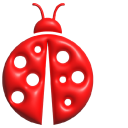 Simple 3D Red Ladybug cursor