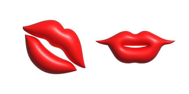 Simple 3D Red Lips