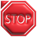 Simple 3D Red Stop Signs pointer