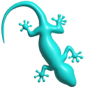Simple 3D Turquoise Blue Salamander cursor