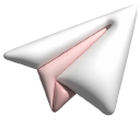 Simple 3D White Paper Planes cursor