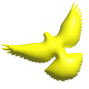 Simple 3D Yellow Dove of Peace cursor