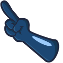 SpongeBob Barnacle Boy Blue Glove pointer