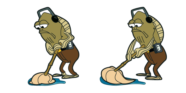 SpongeBob Fred the Fish Mopping