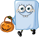 Spongebob Halloween Ghost and Jack-o-Lantern cursor