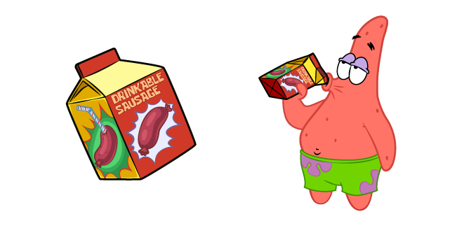 SpongeBob Patrick and Drinkable Sausage
