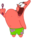 SpongeBob Patrick Tries to Blow Bubble cursor