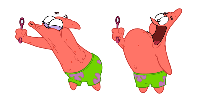 SpongeBob Patrick Tries to Blow Bubble