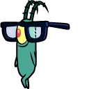 SpongeBob Plankton in Glasses cursor