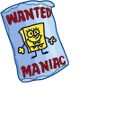 SpongeBob Wanted Maniac Poster pointer