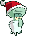 Squidward Santa pointer