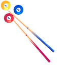 8-Ball Pool Cue Sticks and Billiard Balls pointer