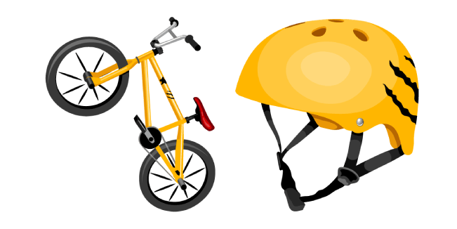 BMX and Helmet