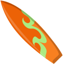 Surfing Wetsuit and Surfboard pointer