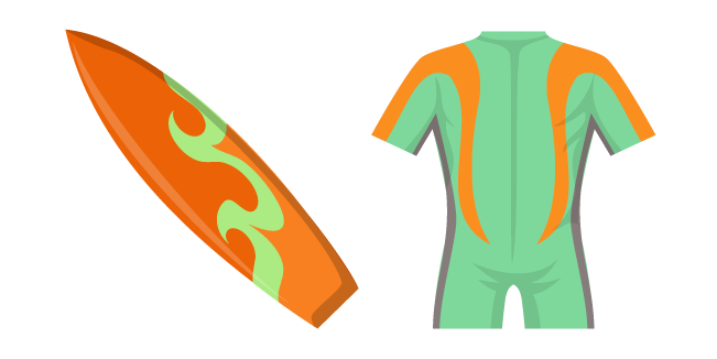Surfing Wetsuit and Surfboard