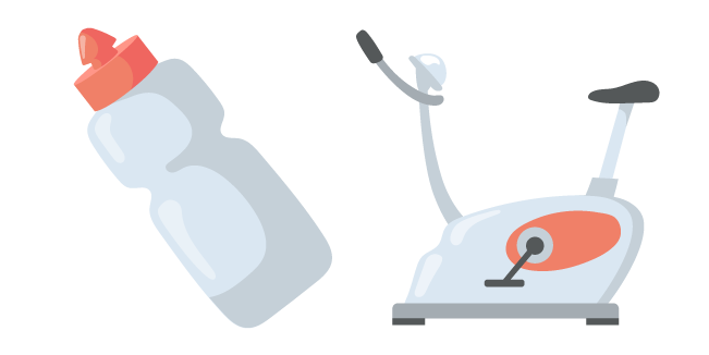 Workout Water Bottle and Exercise Bike