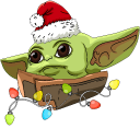Christmas Baby Yoda and Starbucks Cup cursor