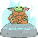 Star Wars Baby Yoda Seeing Stone cursor