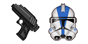 Star Wars Clone Trooper 501st Legion DC-17 Hand Blaster