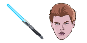 Star Wars Jedi Fallen Order Cal Kestis and Blue Lightsaber